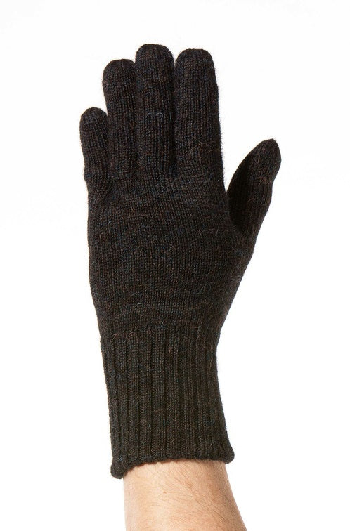 Alpaka wendbare Fingerhandschuhe UNI aus 100% Alpaka