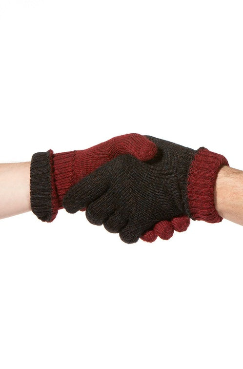 Alpaka wendbare Fingerhandschuhe UNI aus 100% Alpaka