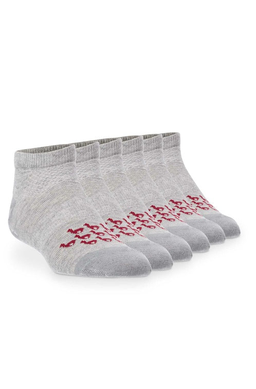 SNEAKER Socken mit MOTIV - 70% Alpaka silbergrau 6er-Pack