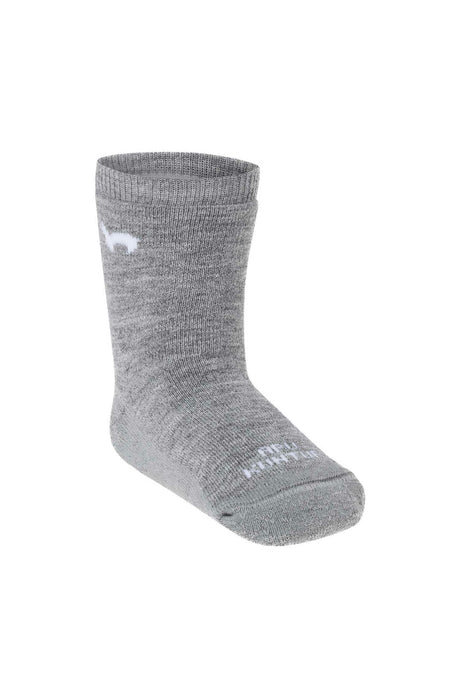 Alpaka Socken Kinder ABS (Gr. 30-35) rutschfest - 50% Alpaka grau