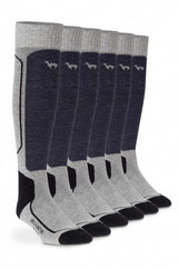 Premium SKI- & SPORTSOCKEN - 70% Alpaka grau 6er-Pack