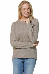 Pullover BASIC aus 100% Alpaka sand