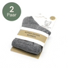 NEU: 2er Pack Socken BUSINESS LUXUS - 70% Alpaka grau