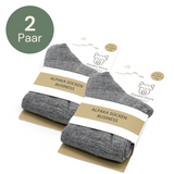 NEU: Socken BUSINESS LUXUS - 70% Alpaka grau 2er-Pack