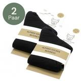 NEU: Socken BUSINESS LUXUS - 70% Alpaka schwarz 2er-Pack