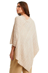 ECO-Alpaka Poncho WASABI mit Bio-Baumwolle