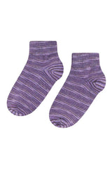 Socken FREIZEIT meliert - 52% Alpaka violett meliert