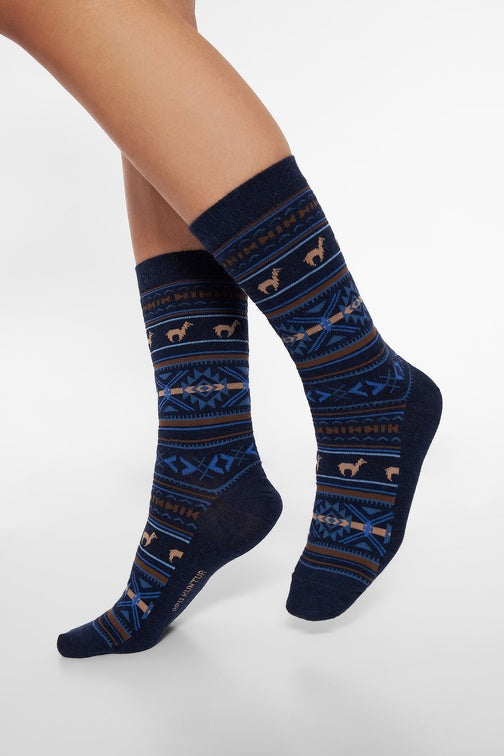 Socken JACQUARD - 70% Alpaka