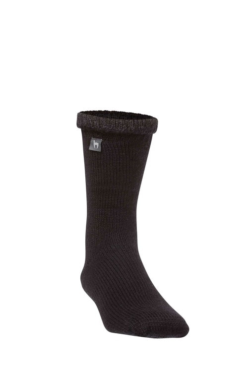 WENDE-SOCKEN extra dick - 98% Alpaka schwarz grau