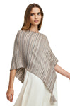 ECO-Alpaka Poncho WALNUT mit Bio-Baumwolle paloma one-size