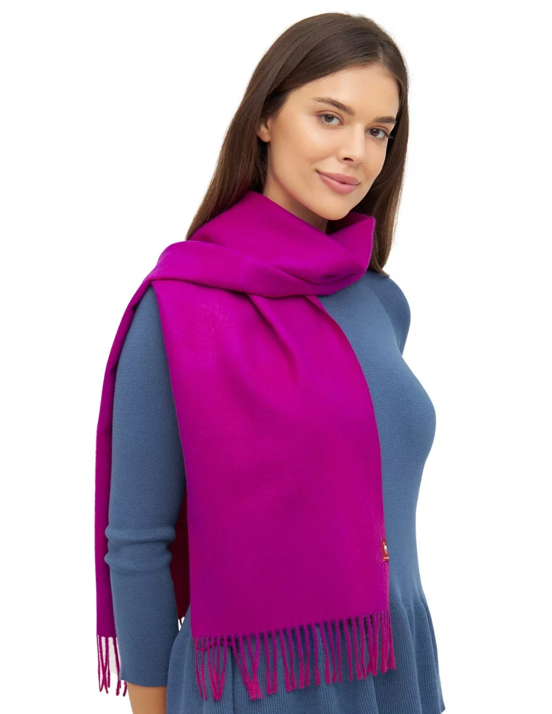 Alpaka Schal Uni aus 100% Alpaka - in 17 Farben fuchsia