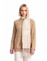 Alpaka Schal WARSY aus 100% Alpaka beige 190x30 cm