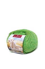 Alpaka Wolle REGULAR | 50g | 100% Baby Alpaka | 36 Farben 08 grün one-size