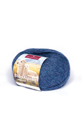 Alpaka Wolle REGULAR | 50g | 100% Baby Alpaka | 36 Farben 31 blau Melange one-size