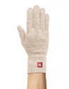 Gefütterte Fingerhandschuhe UNI aus 100% Alpaka sand