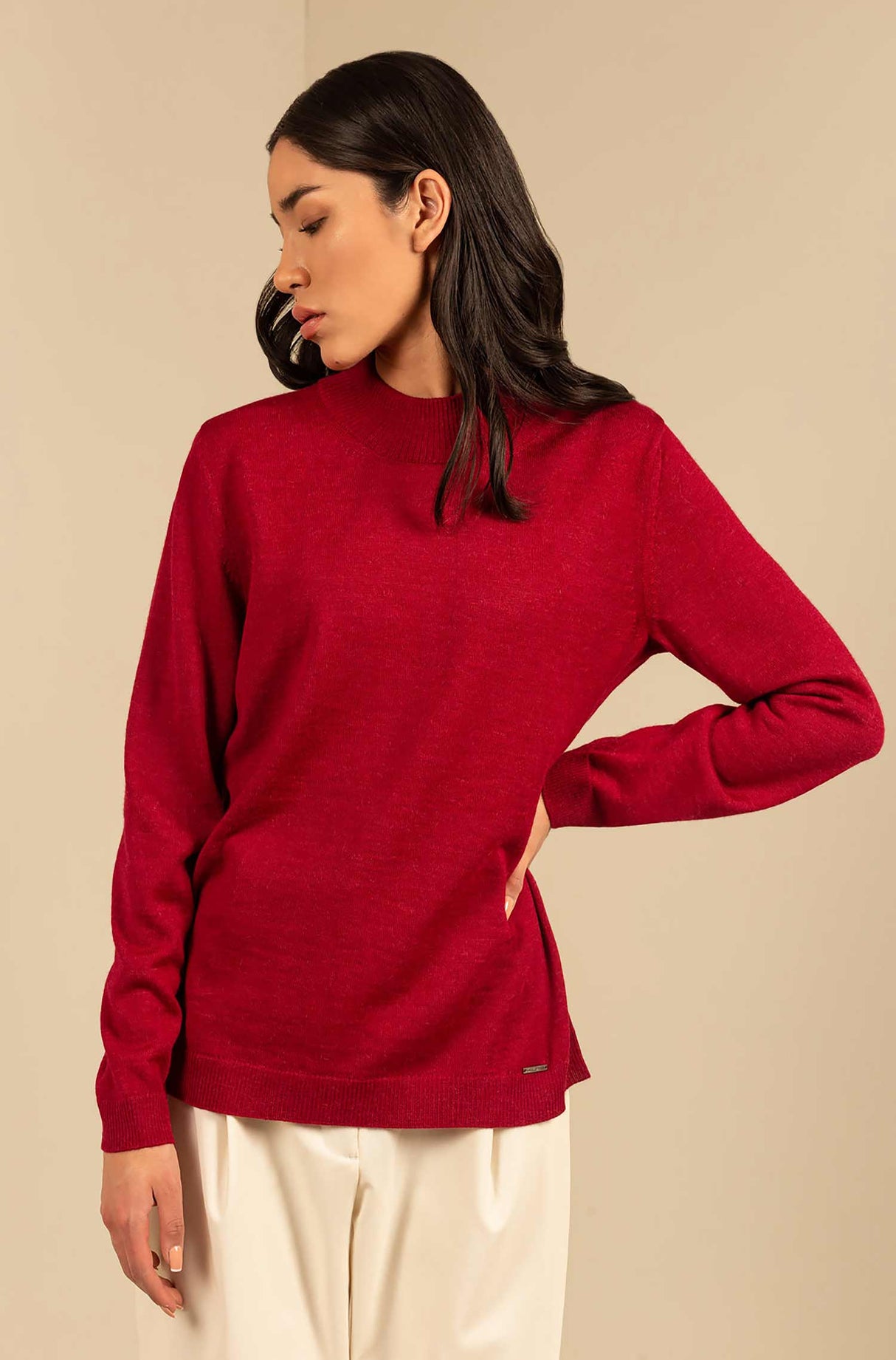 Alpaka Pullover ANAHI mit Turtleneck rumba