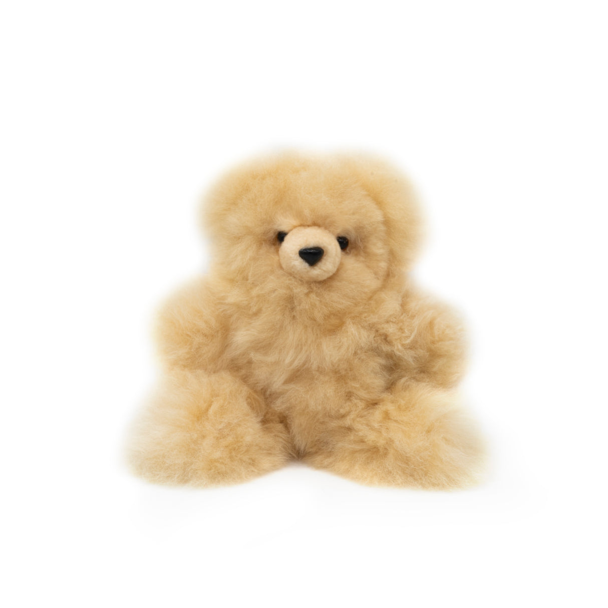 Premium Felltier TEDDYBÄR (20cm) aus 100% Alpaka-Echtfell