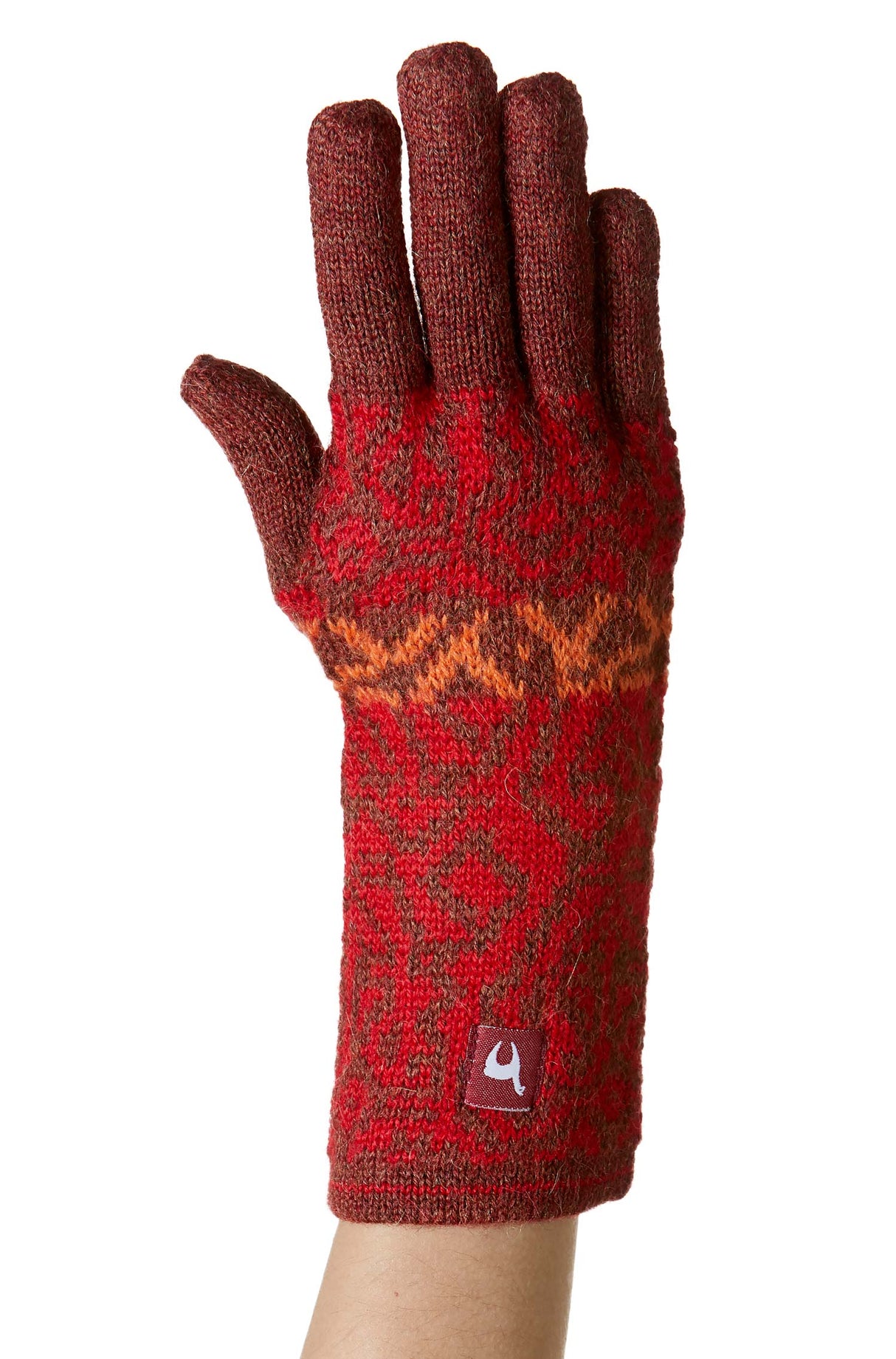 Alpaka Fingerhandschuhe CHIMU aus 100% Alpaka rot