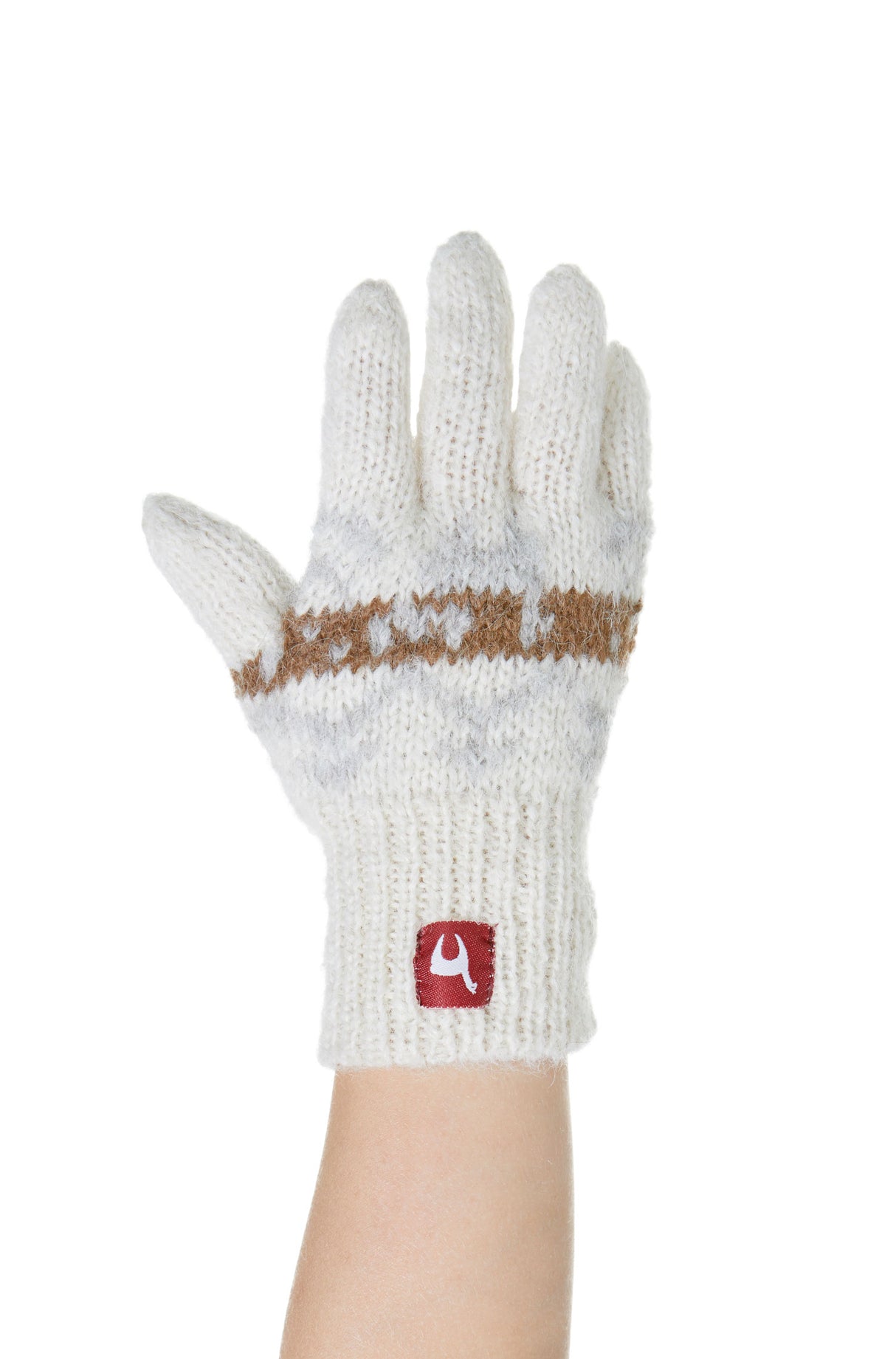 Alpaka Fingerhandschuhe Kinder NATURA aus 100% Alpaka Superfine weiß