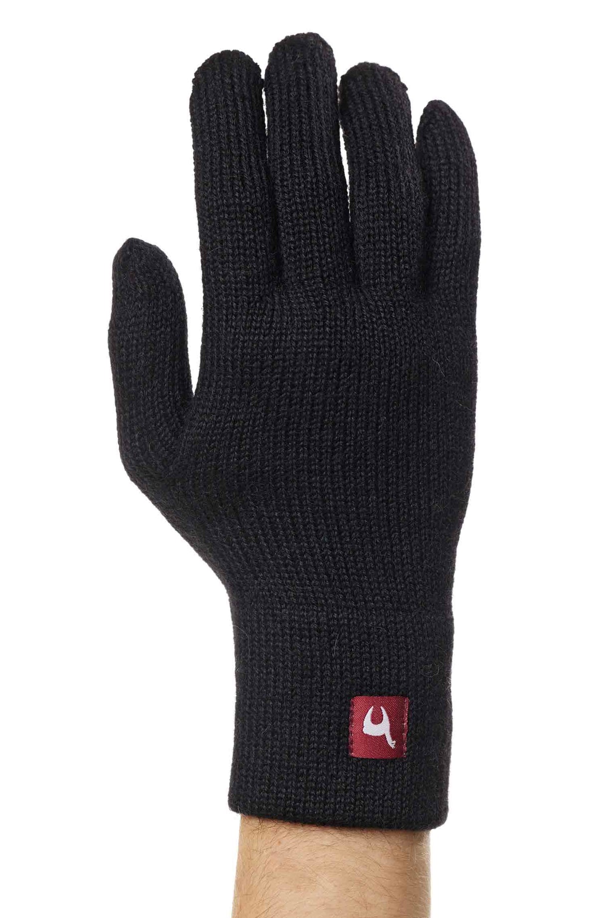 Alpaka Fingerhandschuhe UNI aus 100% Alpaka schwarz