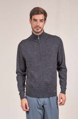 Alpaka Strickjacke Herren ANDREAS aus 100% Alpaka anthracite