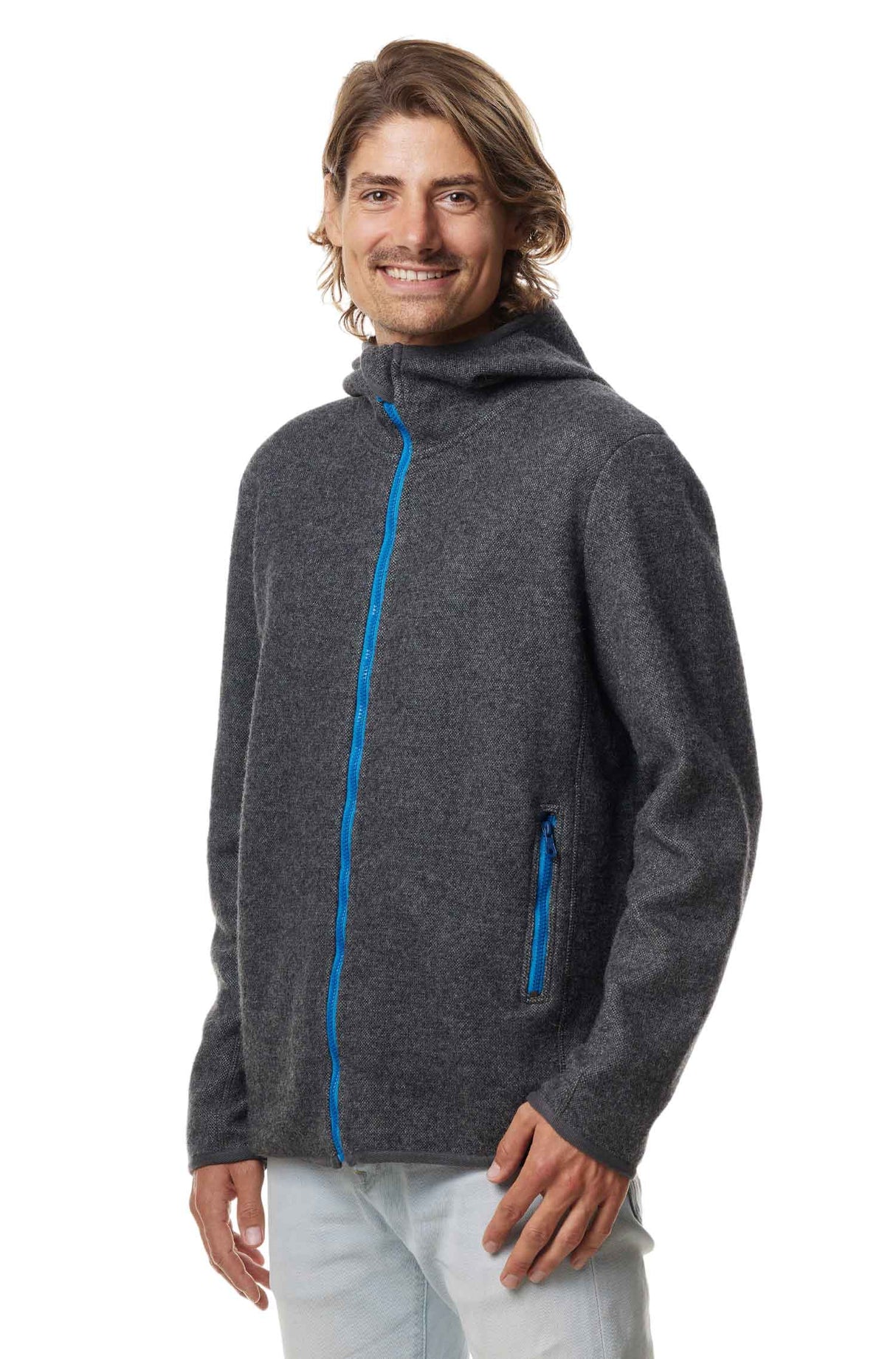 Alpaka Herren Hoodie ALPACA SPORT mit 50% Alpaka anthrazit