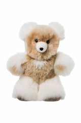 Alpaka Kuscheltier TEDDY (50cm) aus 100% Alpaka Fell braun weiss 50 cm