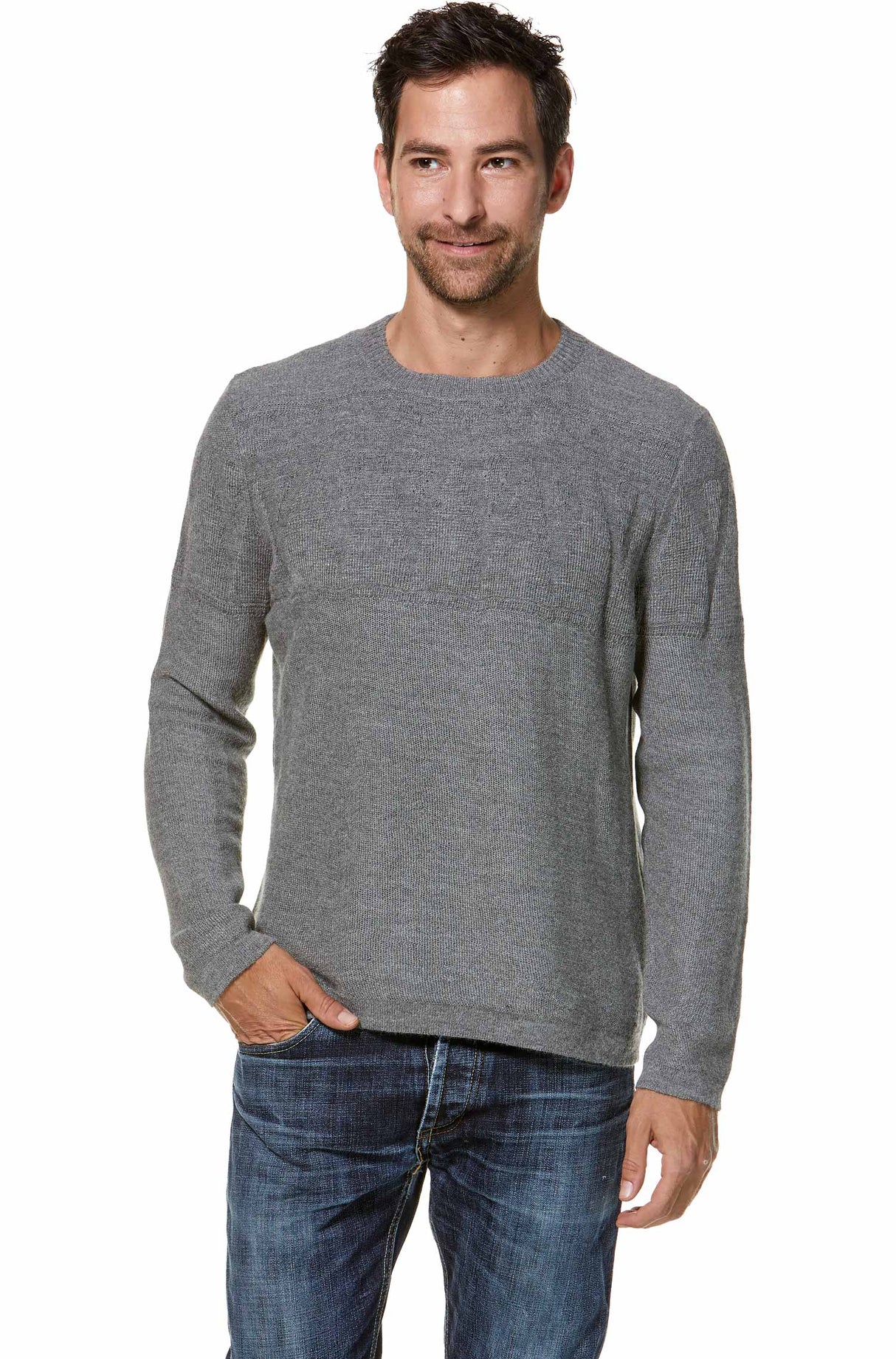 Alpaka Pullover HUGO aus 100% Alpaka grau grau