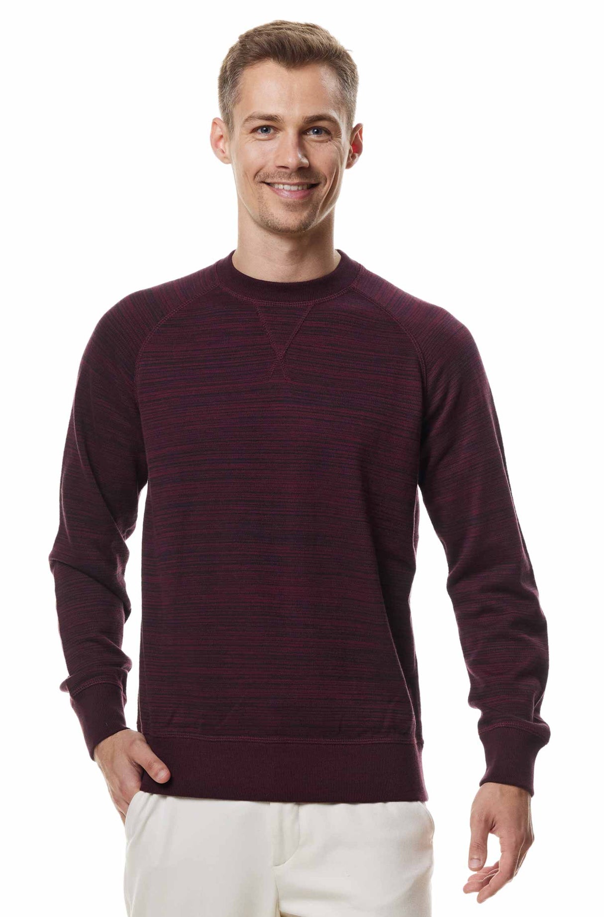 Pullover JANIS DELUXE 90% Bio Baumwolle und 10% Alpaka merlot black