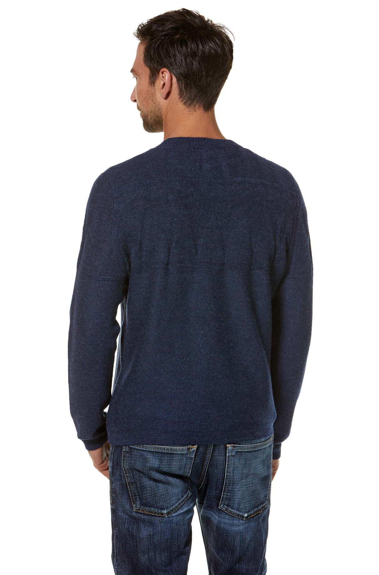 Alpaka Pullover HUGO aus 100% Alpaka blau