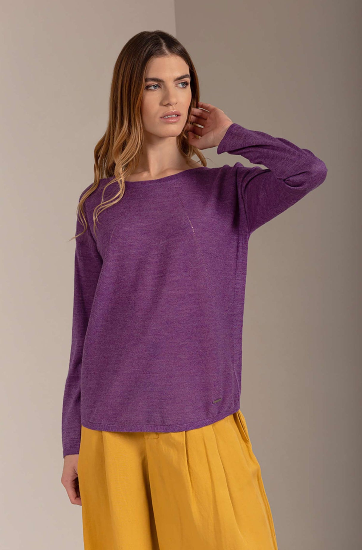 Alpaka Damen Pullover UTOPIA aus 70% Alpaka und 30% Seide pensee