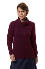 Rollkragen Pullover ASA aus 70% Alpaka und 23% Merino bordeaux