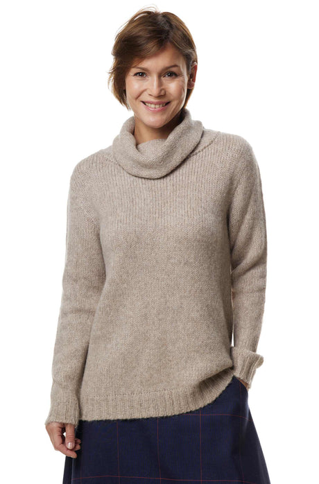 Rollkragen Pullover ASA aus 70% Alpaka und 23% Merino sand