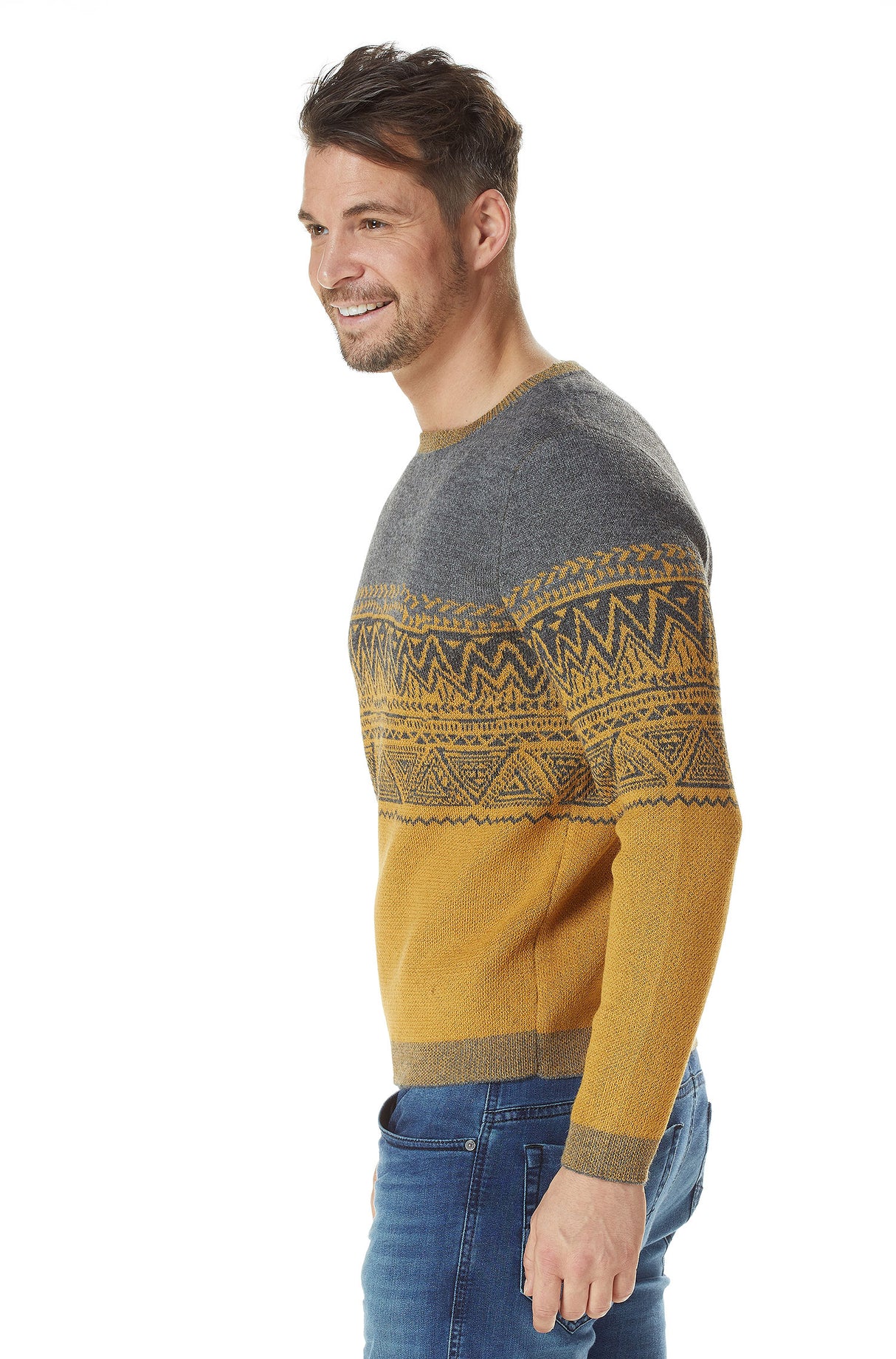 Herren Rundhals Pullover GIORGIO aus 100% Alpaka