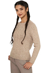 Alpaka Rundhals Pullover MOANA aus 60% Alpaka und 30% Merino