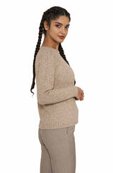 Alpaka Rundhals Pullover MOANA aus 60% Alpaka und 30% Merino