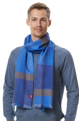 Alpaka Schal GALANO aus 100% Alpaka blau one-size