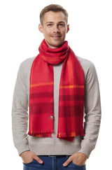 Alpaka Schal PADRINO aus 100% Alpaka rot one-size