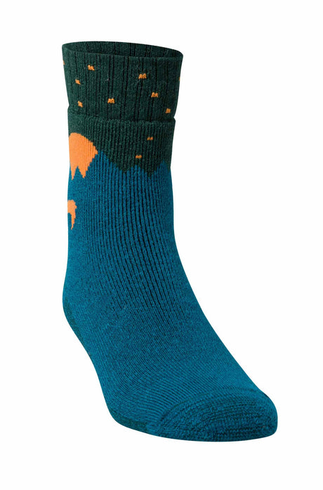 Alpaka Socken ABS rutschfest - 52% Alpaka petrol