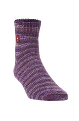 Alpaka FREIZEIT Socken meliert - 52% Alpaka violett meliert