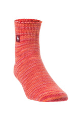 Alpaka FREIZEIT Socken meliert - 52% Alpaka rot meliert