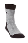 TREKKING-Socken - 52% Alpaka schwarz grau