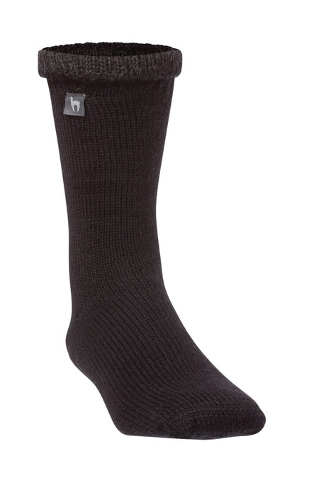 Alpaka WENDE-SOCKEN extra dick - 98% Alpaka schwarz grau