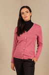 Alpaka Strickjacke AMANDA aus 100% Alpaka damask