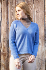 Alpaka V-Neck Pullover ANNA aus 100% Alpaka