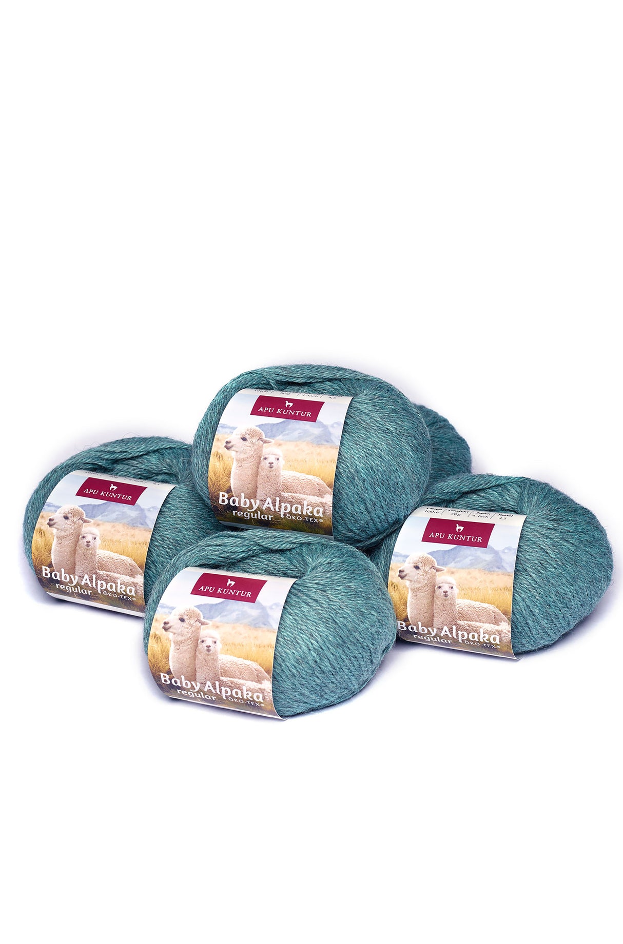 Alpaka Wolle REGULAR | 5x50g | 100% Alpaka | 36 Farben 53 deep sea one-size