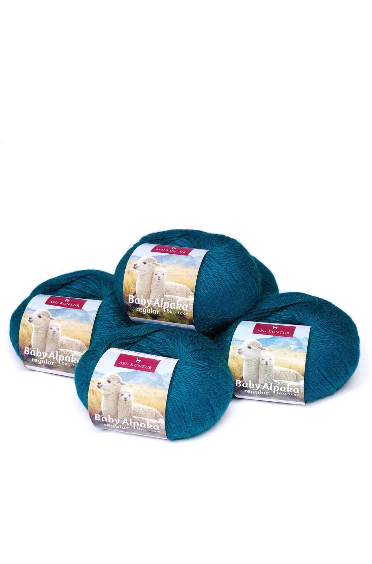 Alpaka Wolle REGULAR | 5x50g | 100% Alpaka | 36 Farben 19 petrolblau one-size