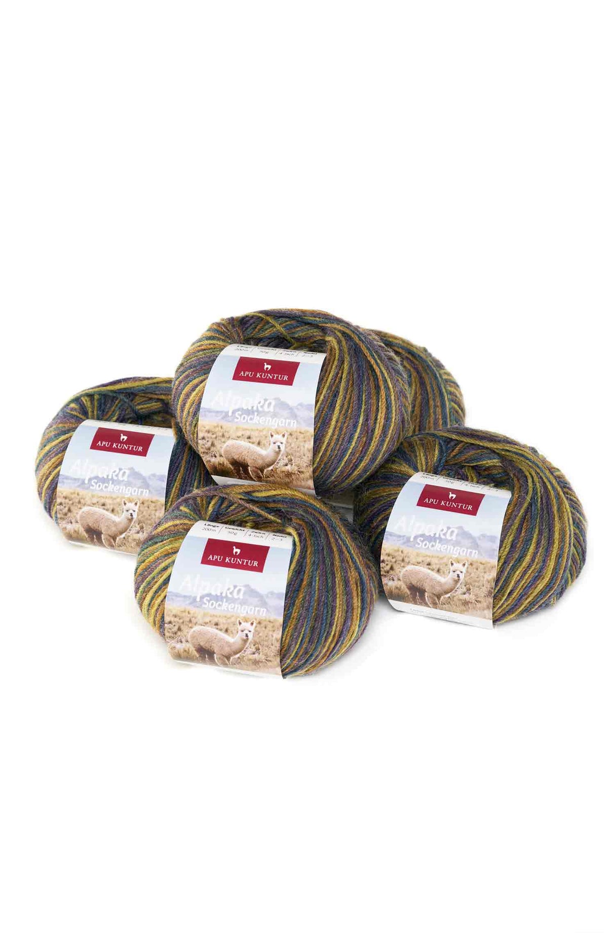 Alpaka Wolle SOCKENGARN | 5x50g | Alpaka-Woll-Mix | 12 Farben lavendel-blau one-size