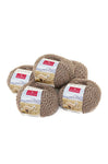 Alpaka Wolle SOCKENGARN | 5x50g | Alpaka-Woll-Mix | 12 Farben N-148 Braungrau Mela one-size