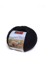 Alpaka Wolle SOCKENGARN | 50g | Alpaka-Woll-Mix schwarz one-size